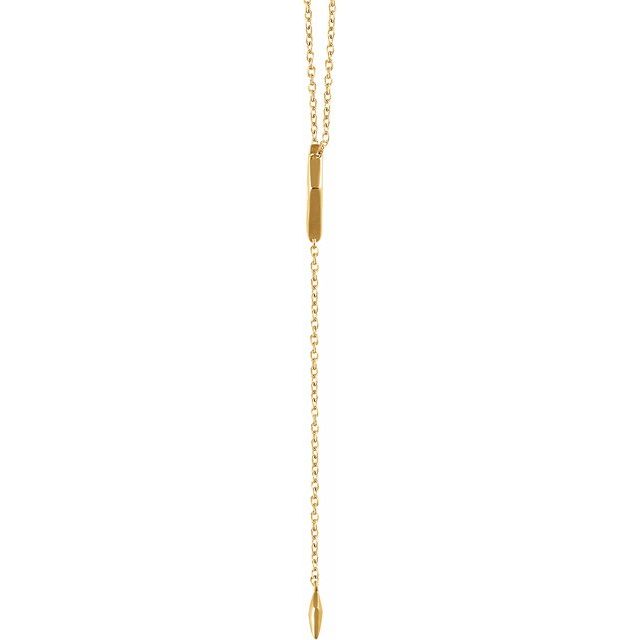 14K Yellow Geometric Y 16-18" Necklace 2