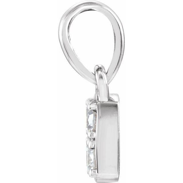 14K White 1/4 CTW Diamond Pendant 2