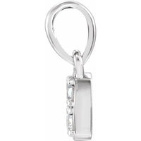 14K White 1/4 CTW Diamond Pendant 2