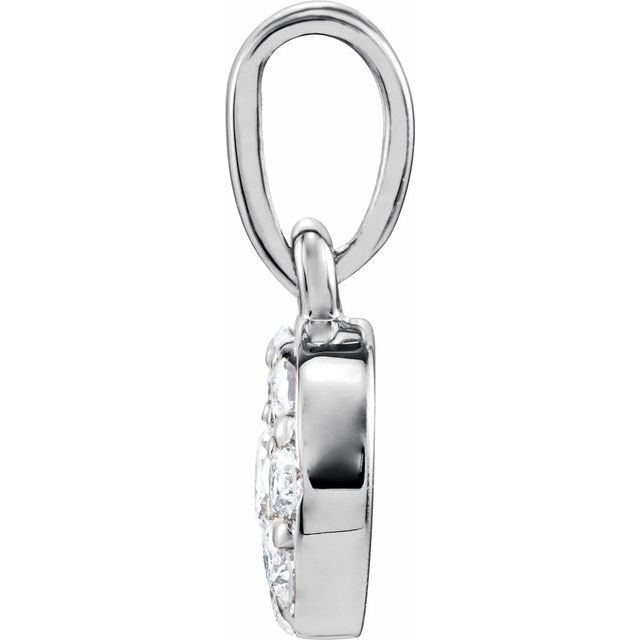 14K White 1/4 CTW Diamond Pendant 2