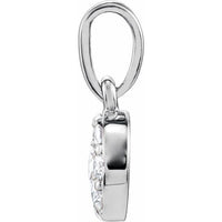 14K White 1/4 CTW Diamond Pendant 2