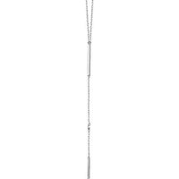 14K White .06 CTW Diamond Bar 16-18" Necklace 2