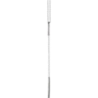 14K White 1/5 CTW Diamond Bar "Y" 16-18" Necklace 2