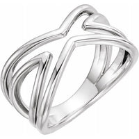 Sterling Silver Criss-Cross Ring 1