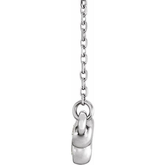 14K White 1/2 CTW Diamond Bezel-Set 16-18" Necklace 2