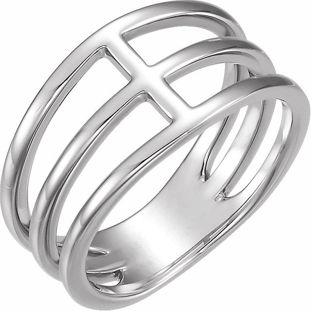 Sterling Silver Negative Space Ring 1