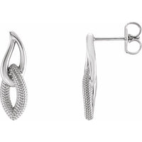 Sterling Silver Beaded Drop Earrings 1