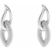 Sterling Silver Beaded Drop Earrings 2