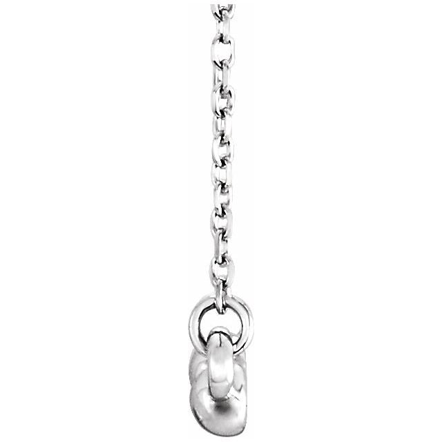Sterling Silver Beaded Bar 16-18" Necklace 2