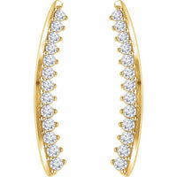 14K Yellow 1/3 CTW Diamond Ear Climbers 2