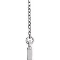 14K White Triangle Bar 16-18" Necklace 2