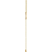 14K Yellow 1/8 CTW Diamond Bar Y 16-18" Necklace 2