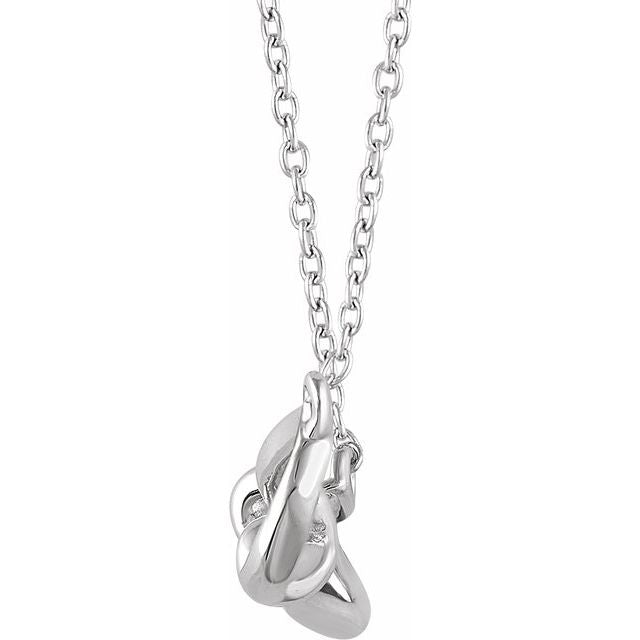 Sterling Silver Bow 18" Necklace 2