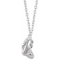 14K White Bow 18" Necklace 2