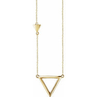 14K Yellow Triangle 18" Necklace 1