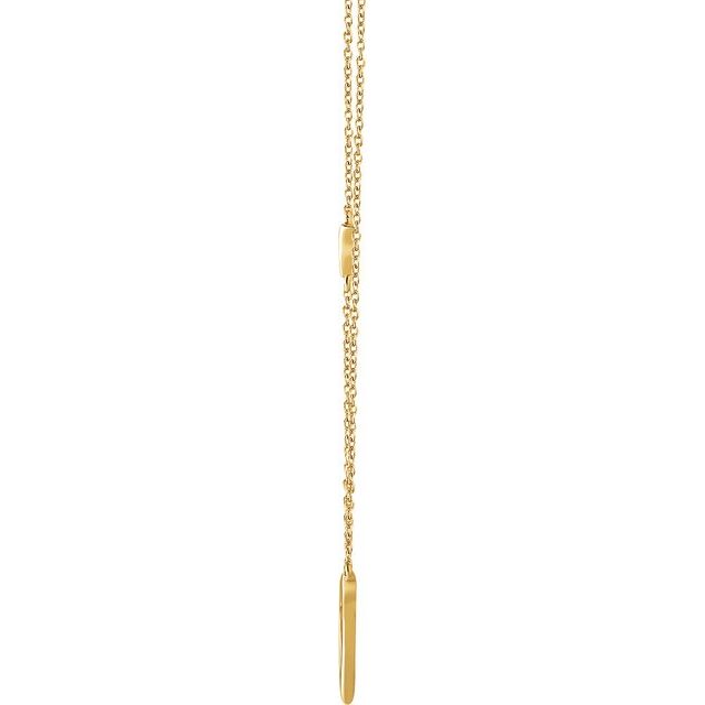 14K Yellow Triangle 18" Necklace 2