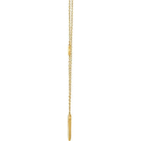 14K Yellow Triangle 18" Necklace 2