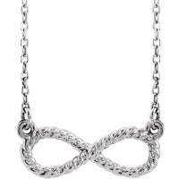 14K White Rope Infinity-Inspired 18" Necklace 1