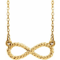 14K Yellow Rope Infinity-Inspired 18" Necklace 1