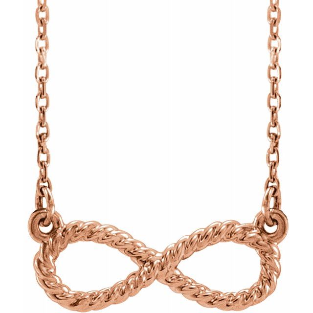 14K Rose Rope Infinity-Inspired 18" Necklace 1