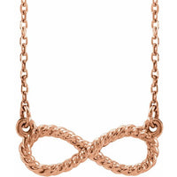 14K Rose Rope Infinity-Inspired 18" Necklace 1