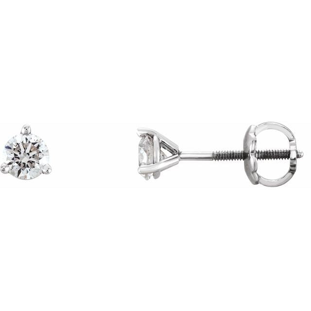 Platinum 1/3 CTW Diamond Earrings 1