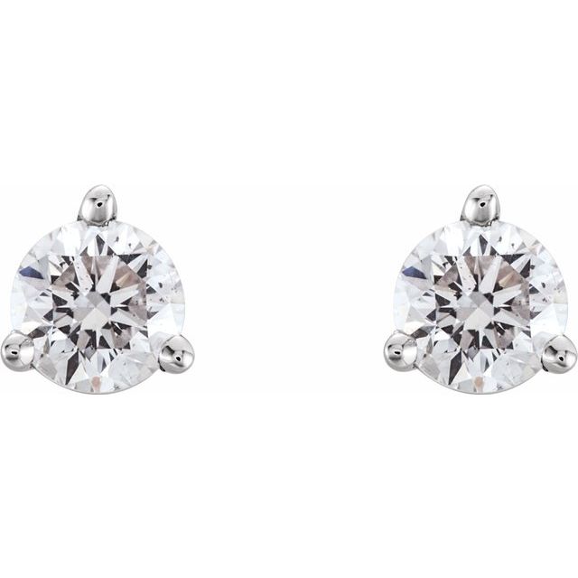 Platinum 1/3 CTW Diamond Earrings 2