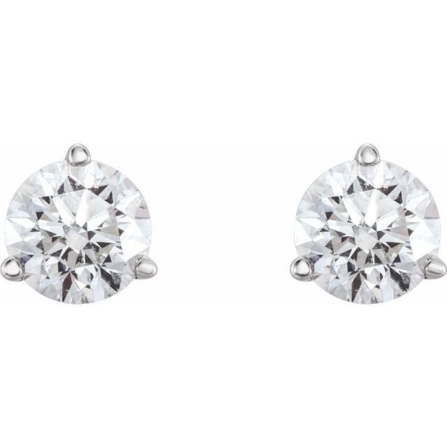 14K White 1/3 CTW Diamond Earrings 2