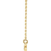 14K Yellow Graduated Bezel-Set 1/8 CTW Diamond 16-18" Necklace 2