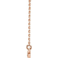 14K Rose Graduated Bezel-Set 1/8 CTW Diamond 16-18" Necklace 2