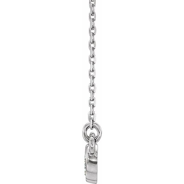 14K White  1/3 CTW Diamond Bezel-Set 16-18" Necklace 2