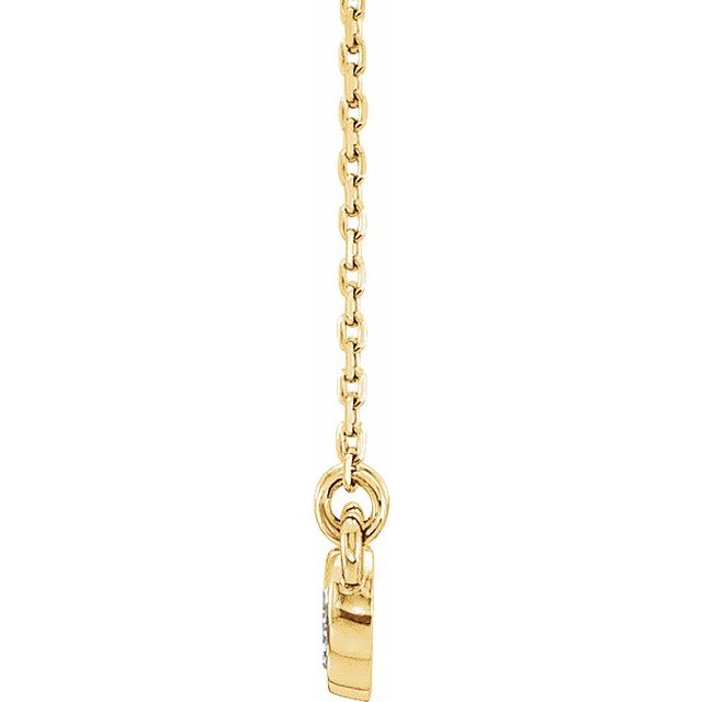 14K Yellow  1/3 CTW Diamond Bezel-Set 16-18" Necklace 2