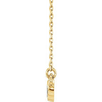 14K Yellow  1/3 CTW Diamond Bezel-Set 16-18" Necklace 2