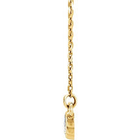 14K Yellow Graduated Bezel-Set 1/5 CTW Diamond 16-18" Necklace 2