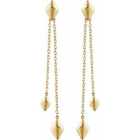 14K Yellow Chain Earrings 2