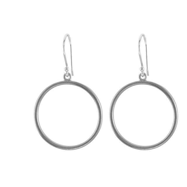 Sterling Silver Circle Shaped Earrings 2