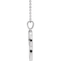 14K White Interlocking Circle 18" Necklace 2