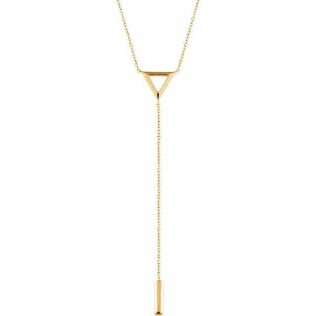 14K Yellow Triangle & Bar Y 16-18" Necklace 1