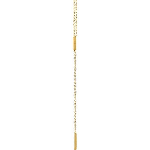 14K Yellow Triangle & Bar Y 16-18" Necklace 2