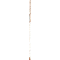 14K Rose 1/8 CTW Diamond Bar Y 16-18" Necklace 2