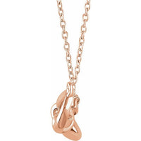 14K Rose Bow 18" Necklace 2