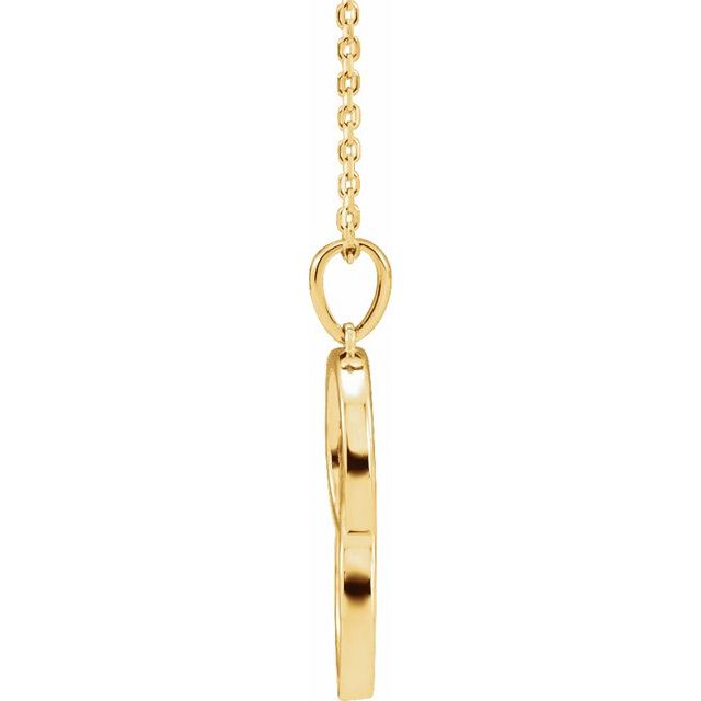 14K Yellow Interlocking Circle 18" Necklace 2