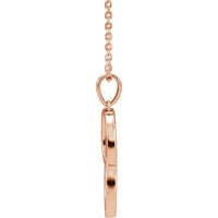 14K Rose Interlocking Circle 18" Necklace 2