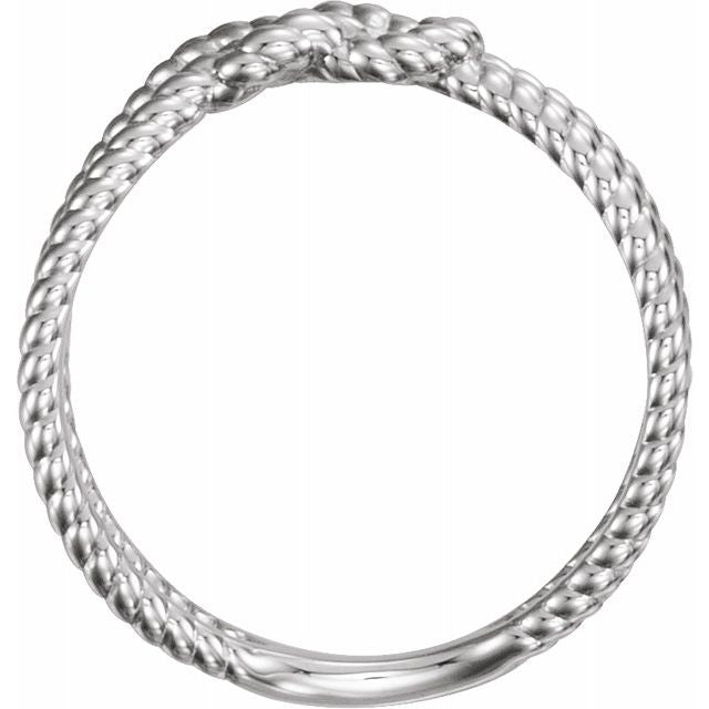 Sterling Silver Rope Knot Ring 2