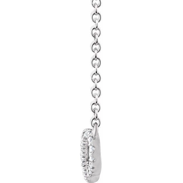 14K White 1/4 CTW Diamond Infinity-Inspired 16-18" Necklace 2