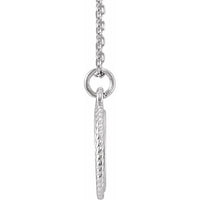 Sterling Silver Engravable Round 16-18" Rope Necklace 2