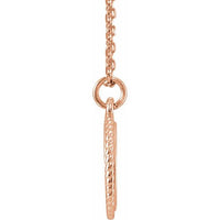 14K Rose Engravable Round 16-18" Rope Necklace 2
