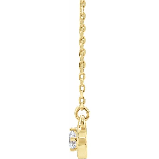 14K Yellow 1/10 CT Diamond Infinity-Inspired 16-18" Necklace 2