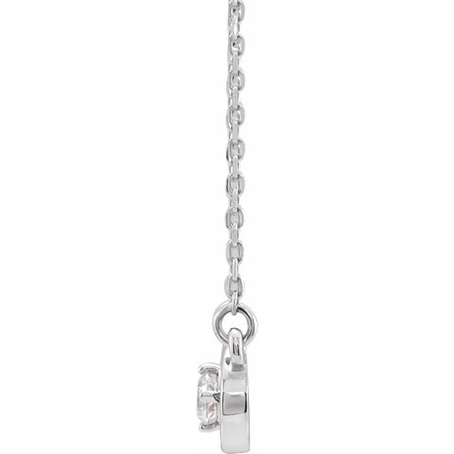 14K White 1/10 CT Diamond Infinity-Inspired 16-18" Necklace 2