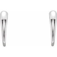 Sterling Silver J-Hoop Earrings 2